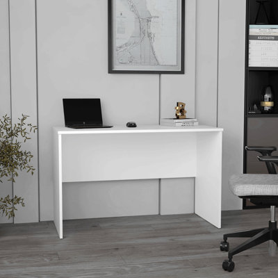 FM FURNITURE Rough Rock Minimalist Home Office Work Desk with Cable Management .