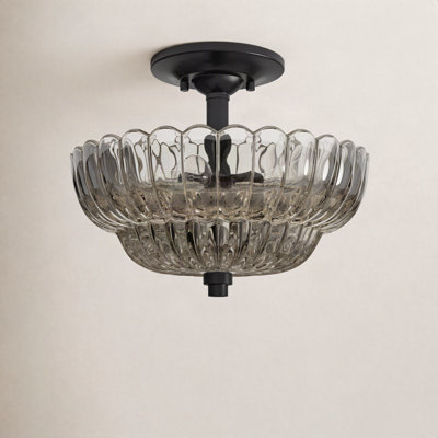 Whitecap 3 Light Glass Semi Flush Mount