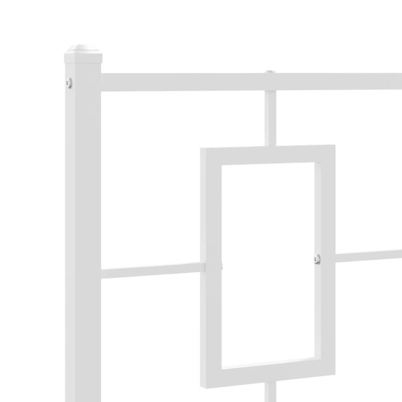 Lit à structure ouverte en métal Lilibet, Blanc, Simple TG