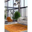 Tapis décoratif en laine de conception unique noué à la main New Age de 4 pi 1 po x 6 pi 4 po Deyounk