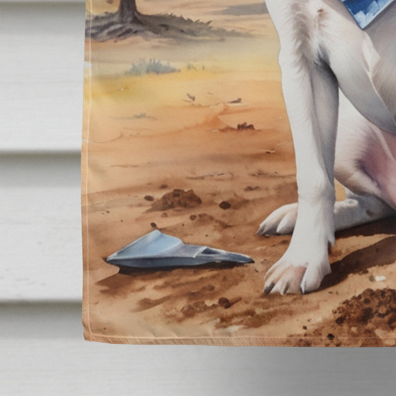 Drapeau Cowboy Welcome House, Jack Russell terrier