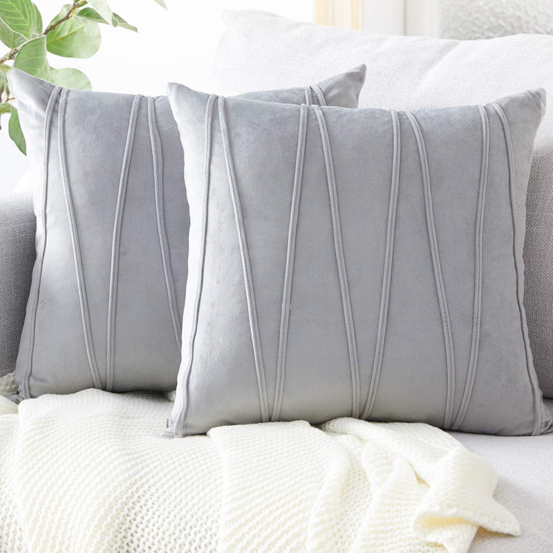 Housse de coussin Chevron, Gris, 20 po x 20 po