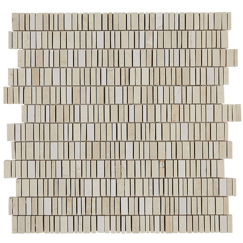 Carreau de mosaïque murale en marbre aléatoire 1 po x 2 po Harrison
