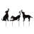 20"H Multi-Functional Black Metal Dog Garden Stake