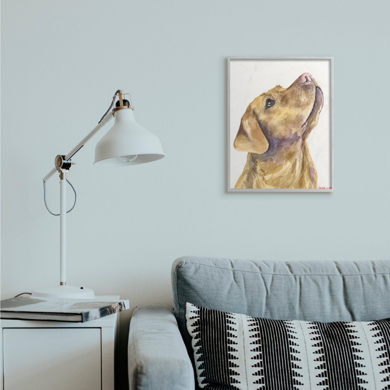 Portrait d'un chien jaune, H 20 po x l 16 po, Estampe numérique Farmhouse