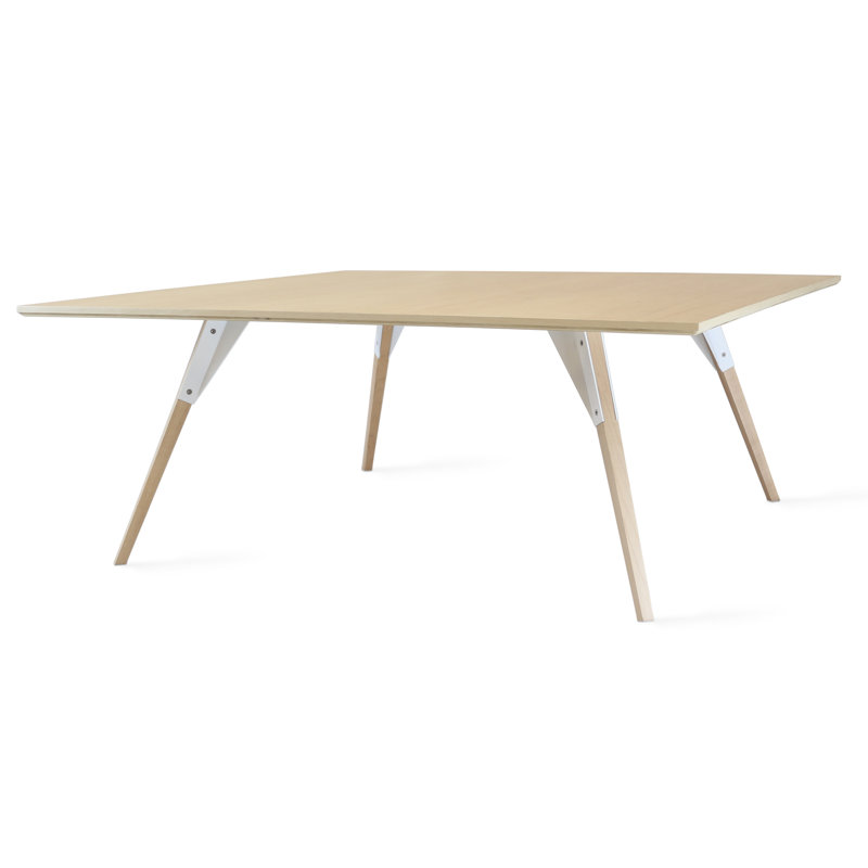 Table basse clarke, H 18 po x L 46 po x l 46 po, Érable, Érable / blanc