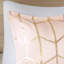 Couette rose poudré à imprimé géométrique métallisé et taie d'oreiller brodée carrée, format king/king