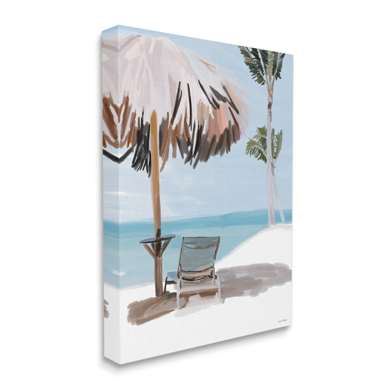 Conception d'art sur toile Stupell Industries par Tropical Beach Hut par Amelia Noyes, H 20 po x l 16 po x P 1,5 po