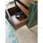 Green Gloss Solid Walnut Wood Interior With Marble Top Bathroom Vanity 28"