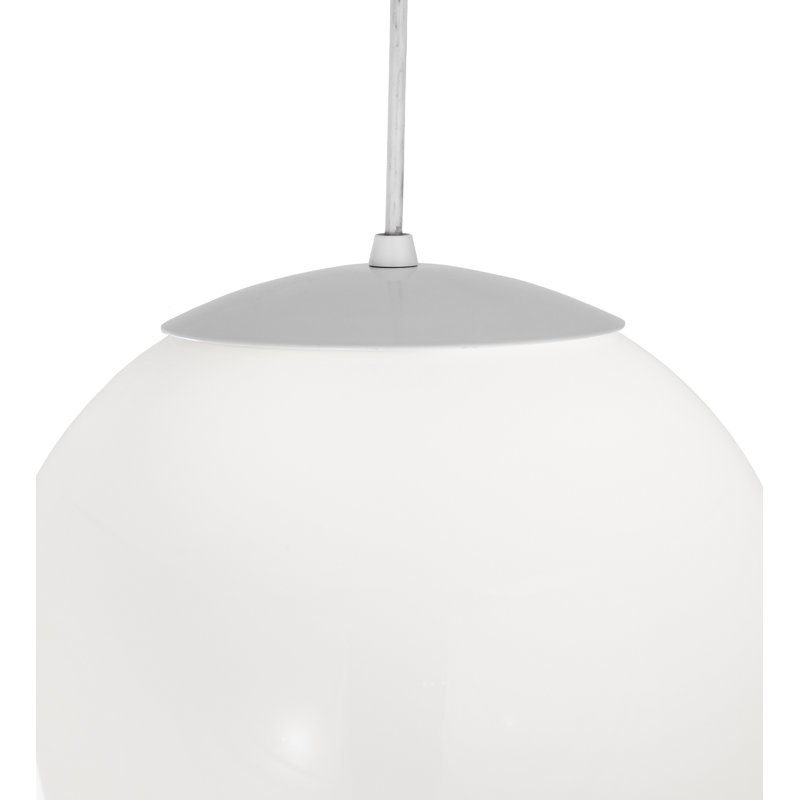 Bola 1 - Light Pendant, White, 12" H x 5" W x 5" D