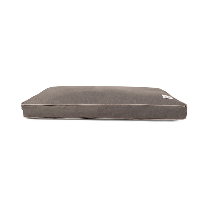 Lit pour chien avec housse amovible GreenDog Luxe Neutral Pet Napper , Grand (l 42 po x P 30 po x H 4 po), Gris foncé