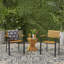 Chaise de patio en bois et métal
