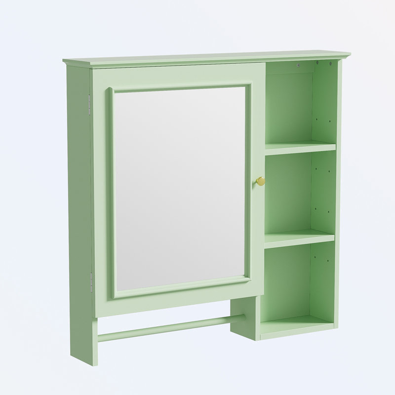 Wall Mounted Bathroom Storage Cabinet, Green