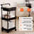 VEVOR 3-Tier Rolling Utility Cart with Drawer, Kitchen Cart with Lockable Wheels