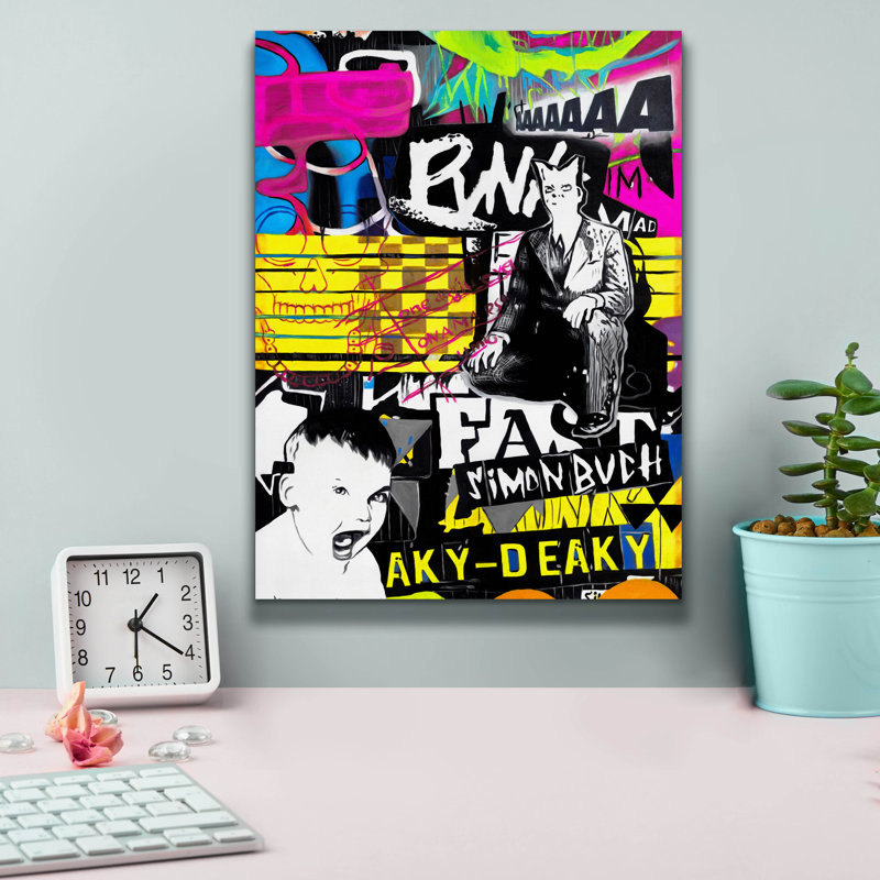 "Poseur" par Colourblind, H 16 po x l 12 po x P 0,75 po