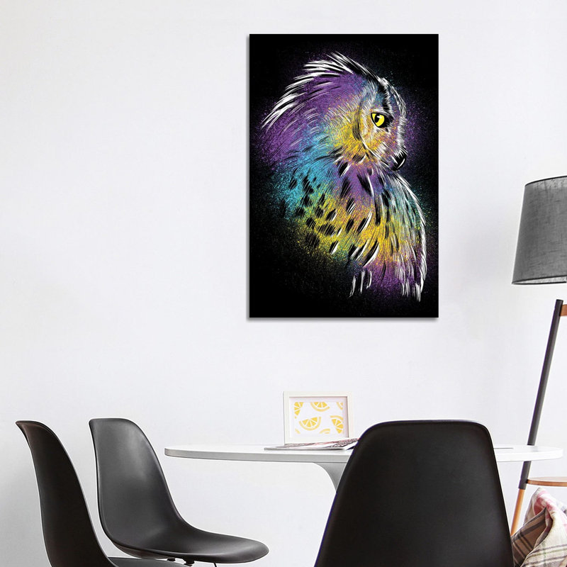Sketch Owl Colorful by Alberto Perez - Wrapped Canvas Print, 101.6 cm H x 66.04 cm W x 1.91 cm D