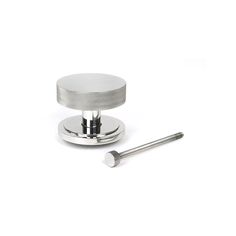 Brompton Single Dummy Door Knob, Polished Marine