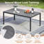 63" Rectangular Patio Dining Table Faux Wood Table Top-1218489324