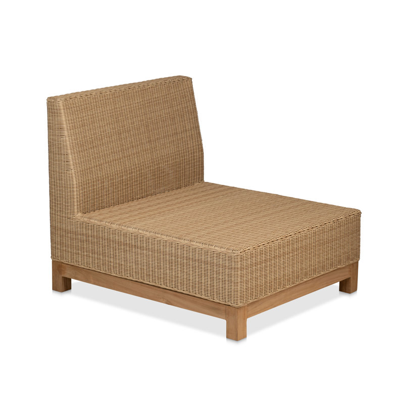Savannah 5 Seat L-shape Sectional, Natural W/ Wheat Cushions