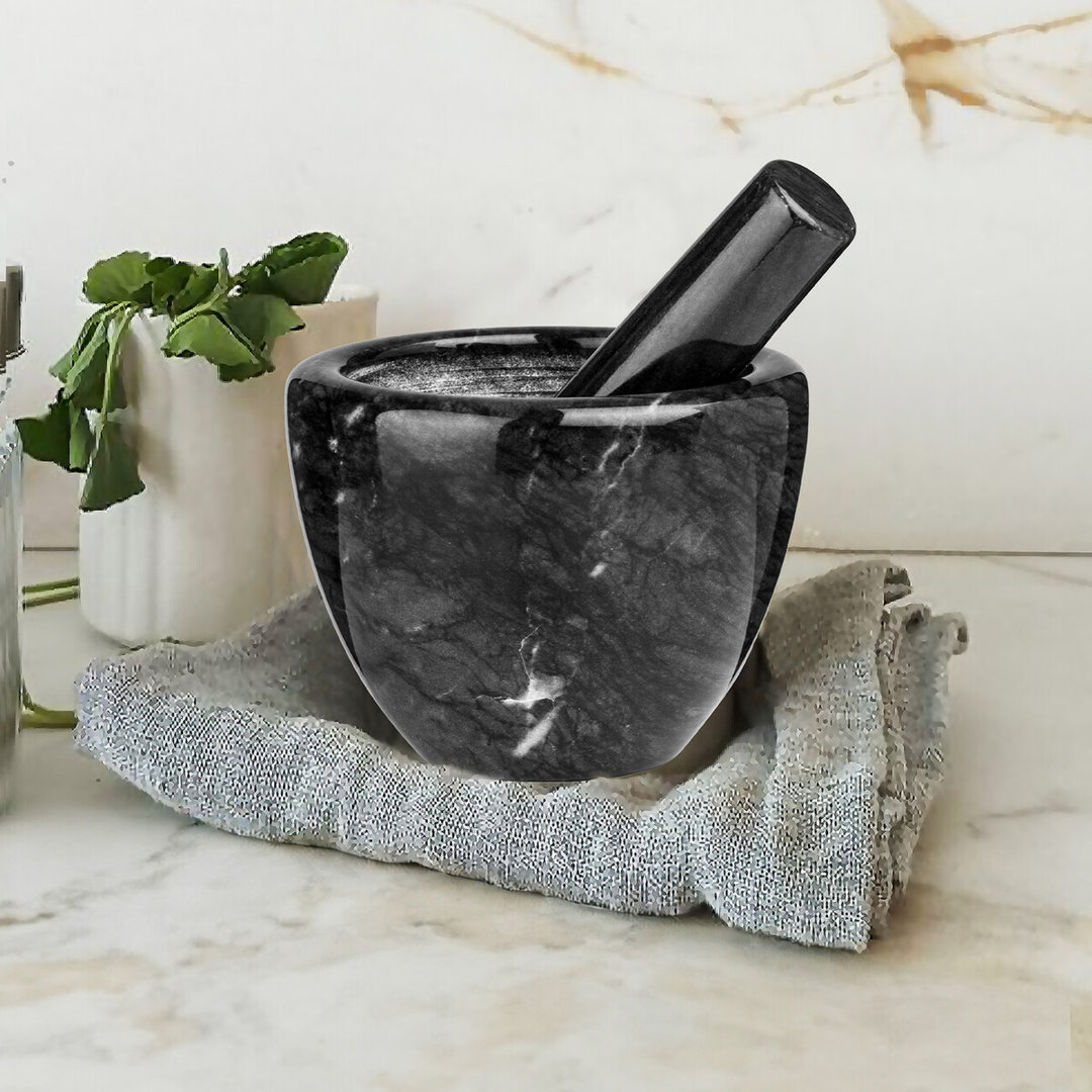 Marble Mortar And Pestle Set