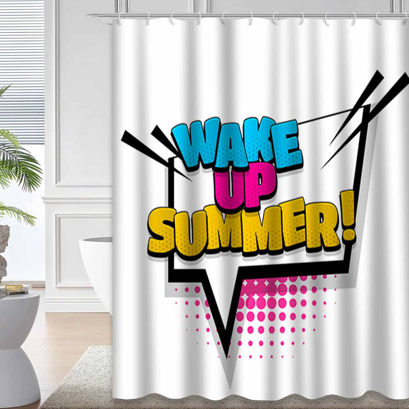 Rideau de douche Pop Art Summer Comic, L 72 po x l 78 po