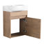Meuble-lavabo suspendu avec portes à fermeture amortie, lavabo de 40 cm et étagère de rangement, design flottant pour salles de bain compactes, lavabo en céramique durable, style moderne et épuré, idéal pour les petits espaces.