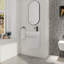 Armoire de salle de bain murale de 18 po avec lavabo en résine blanche et nombreuses façons de rangement, porte à fermeture en douceur - meuble-lavabo à finition fascinante, nombreuses possibilités, armoire-794322963