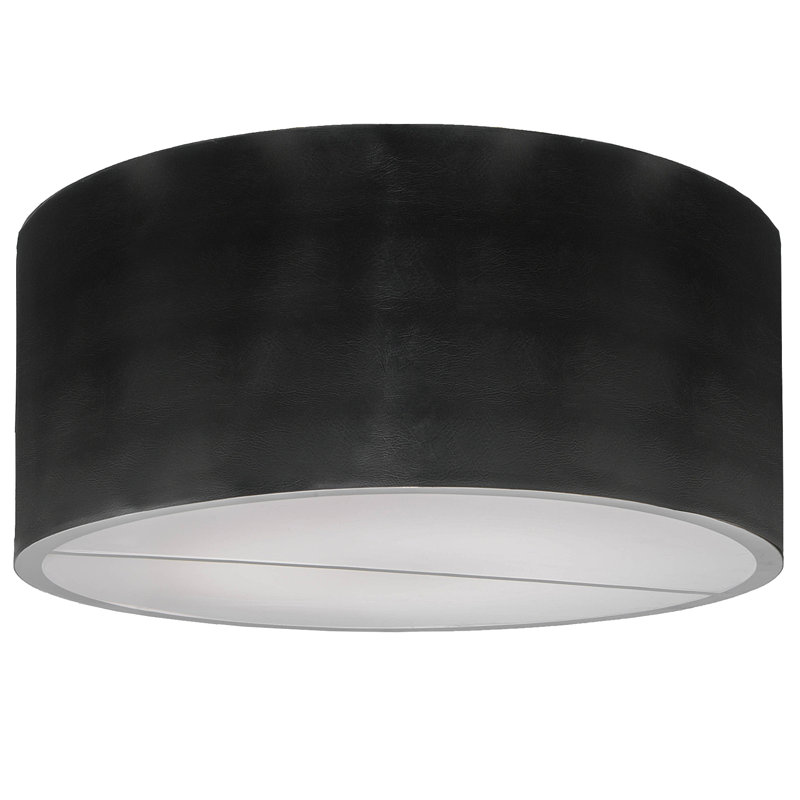 Plafonnier encastré en tissu 60 po noir texturé