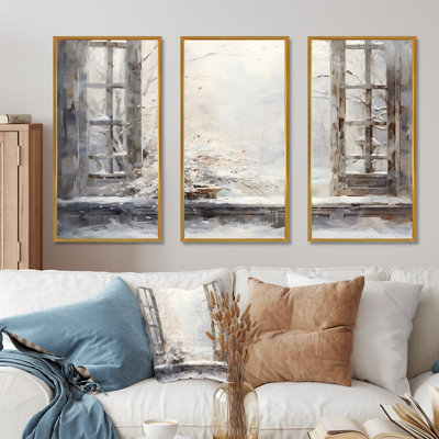 «Snow by the Winter Window View 2 - Japon», art mural