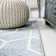 Mashawna Blocks Modern Geometric Light Blue/White Rug