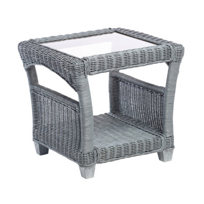 Nevaeh Glass Top End Table