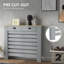 Eldean Radiator Cover with Drawer Horizontal Slat Grey-69735655