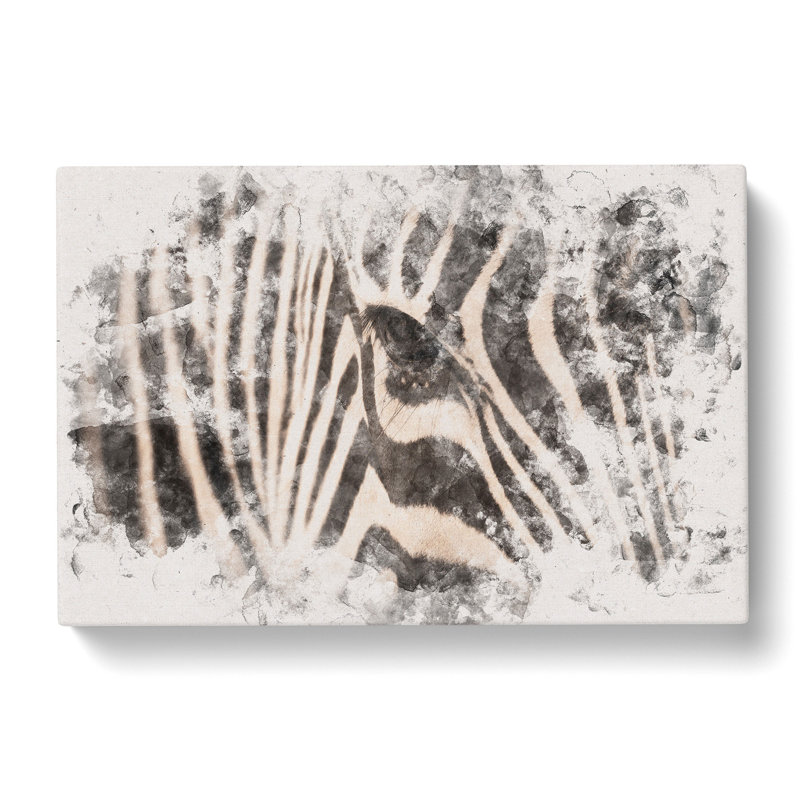 Eye Of The Zebra - Wrapped Canvas Print, 50cm H x 76cm W x 3cm D