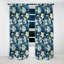 Azur et auvent vert motif tropical V - Rideau floral - Rideau occultant - 1 panneaux-107545718