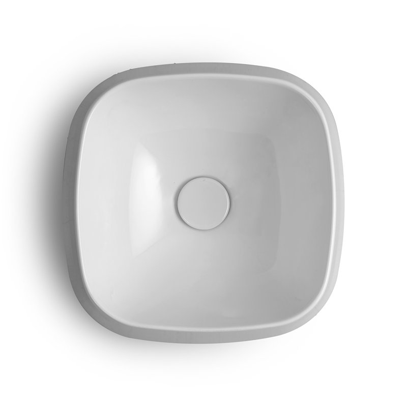 Mood 16.5'' L Bathroom Sink, Glossy White
