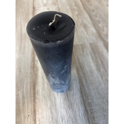 Sm. Pillar Candle 3.75" X 9.85"H Anthracite