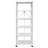 Foldable 6-Shelf Classic Stamped Steel Bookcase-16202753