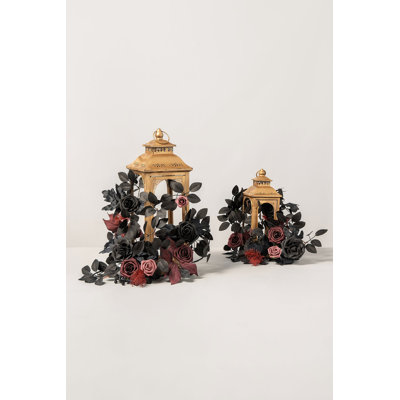 Ling's Moment 2ft Flower Garlands in Moody Burgundy & Black