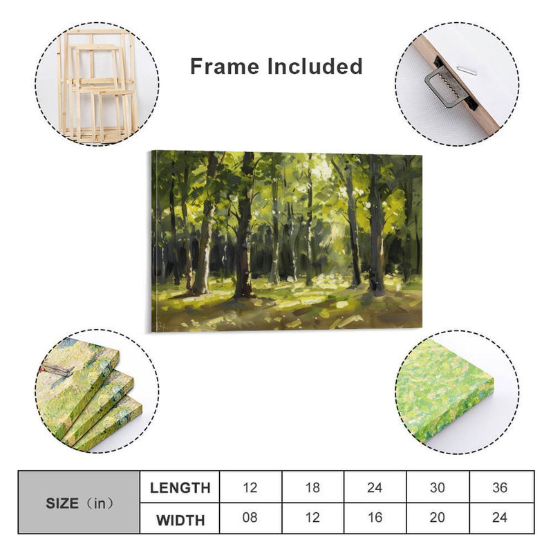 Art mural encadré 16 "x 24" avec cadre en bois, prêt à être accroché, 16×24inch