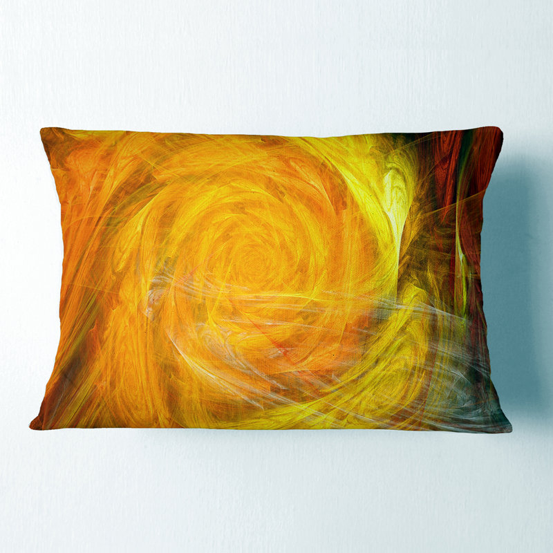 Mystic Abstract Fractal Rose - Coussin décoratif imprimé abstrait