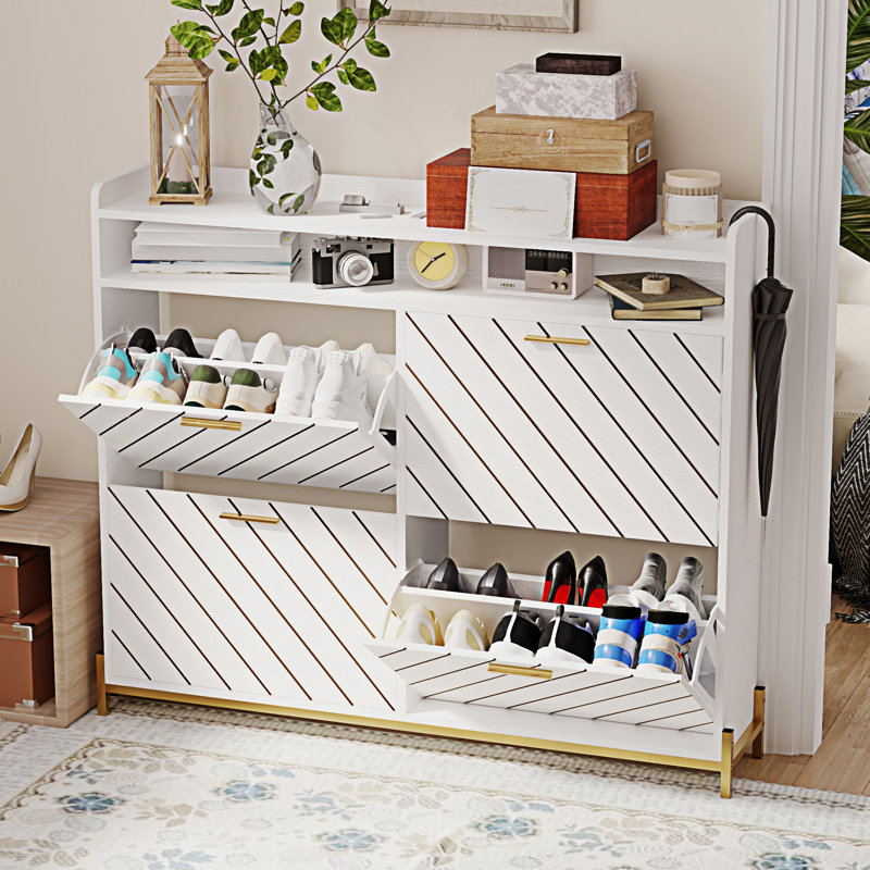 Shoe Cabinet/Shoe Rack Cabinet/Shoe Rack Organizer Cabinet, White