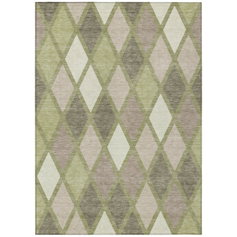 Chasadee Washable Geometric Indoor / Outdoor Rug
