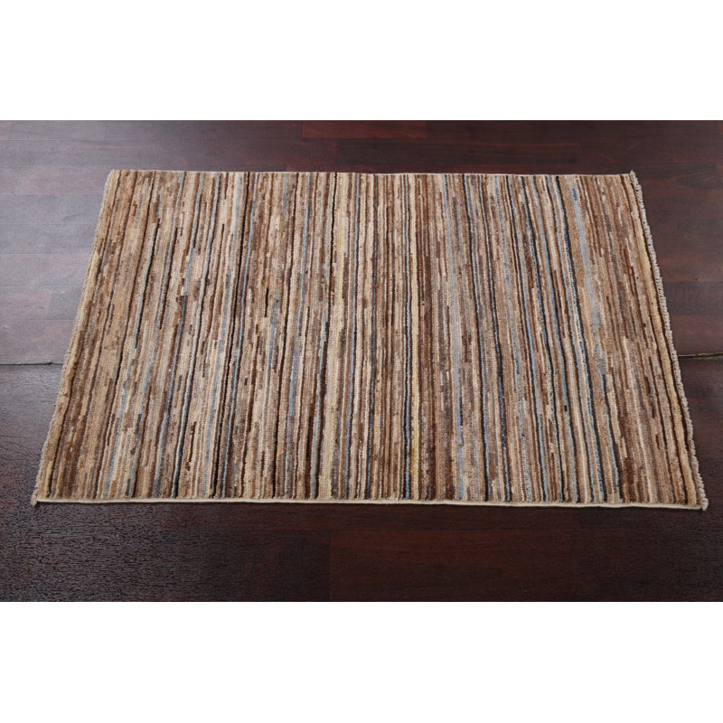 Tapis oriental Gabbeh Kashkoli noué à la main 3 x 4
