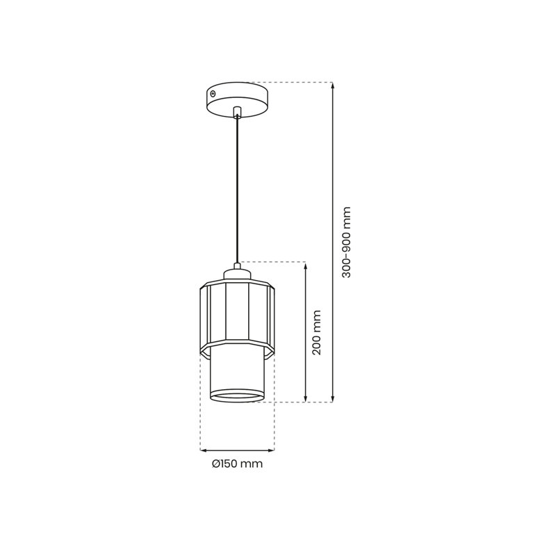 Blanco 1 - Light White Cylinder Pendant