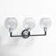Davian 3 Light Transparent Dimmable Vanity Light