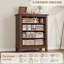 Commode verticale 4 tiroirs 34 pouces, commode de rangement en bois massif pour chambre à coucher, salon, finition noyer-964255908