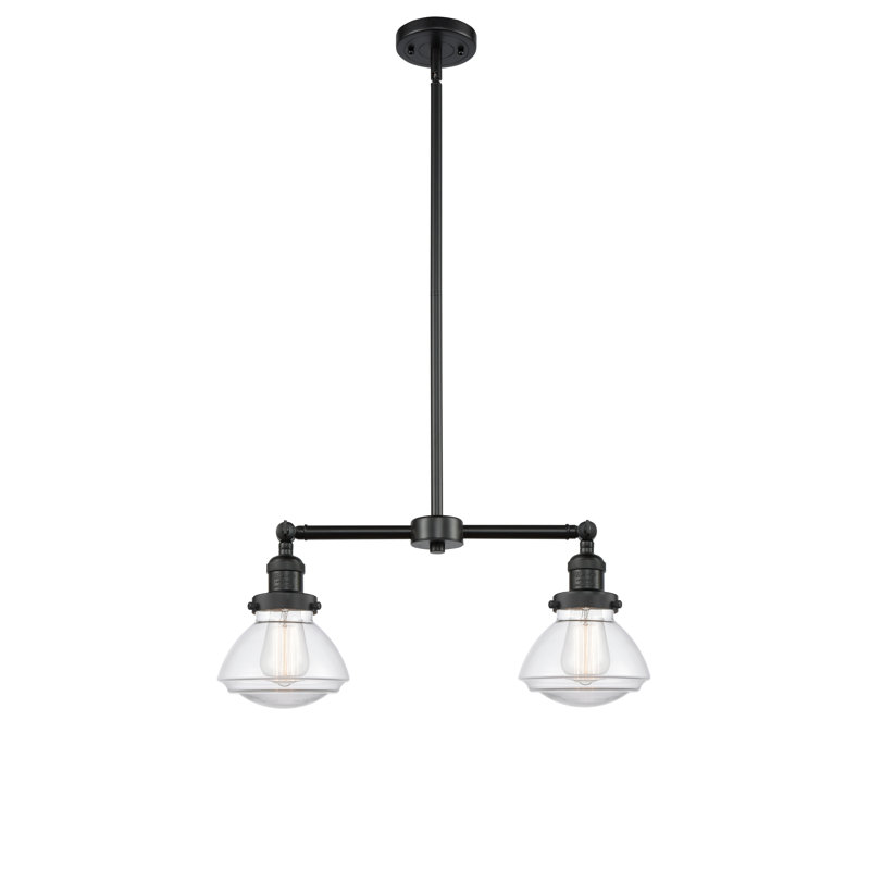 Chesterville 2 - Light Kitchen Island Pendant, Clear, Matte Black