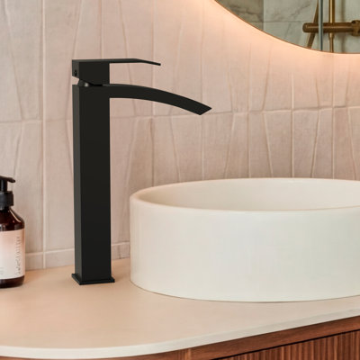 Robinet de salle de bain à un trou, robinet de salle de bain à poignée simple avec drain