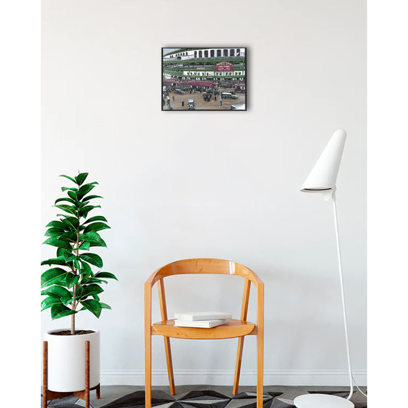 Vintage Wrigley Field Baseball Stadium Canvas Print