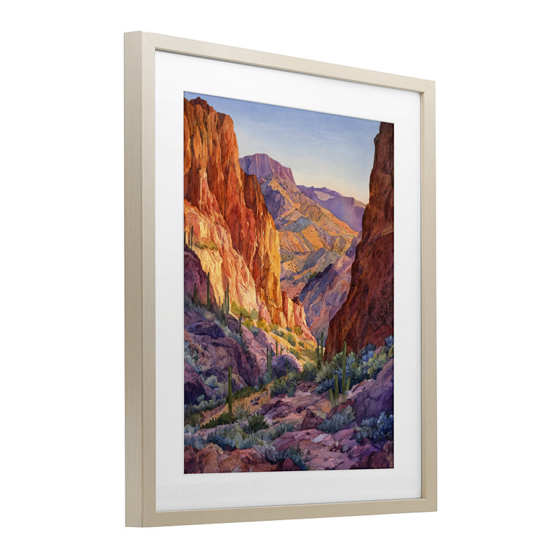 «Western Colors Canyon», reproduction sous verre encadrée, design par Franklyn Gregory, 16 x 13